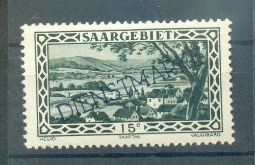 Saar Service 23XII Abart MNH Unstamped + Gepr. Ney (70344
