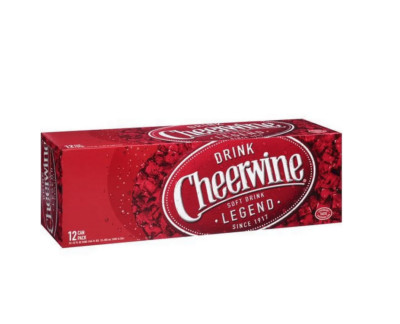 Pack of 12 Cheerwine Soda 12oz Cans - Iconic Cherry Flavor - Guaranteed Fresh! ഋ