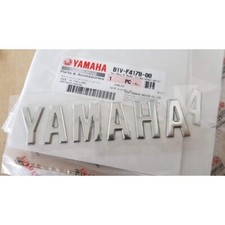 Emblem Fit Yamaha Silver Logo Decal Sticker Rasin Silver 28x120 Mm.