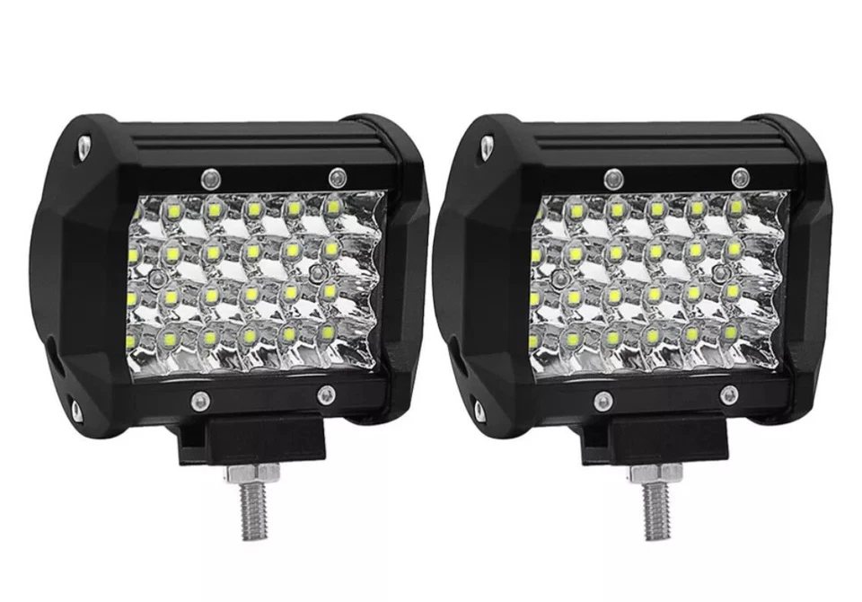 2pcs 72w Led Luce Lampada Faro Da Lavoro 12v 24v Faretto Auto Barca Fuoristrada - Immagine 2 di 4