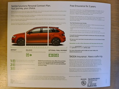 Skoda Rapid Spaceback 31 Page Sales Brochure Jul 16 - Picture 11 of 11