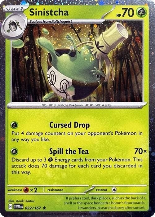 Sinistcha (Cosmos Holo) Blister Exclusives (BLE) 022/167 Pokemon TCG Card NM