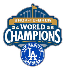 Dodgers Back to Back World Series Champs All Weather Vinyl Sticker/Decal MLB