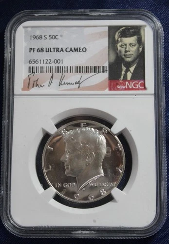 1968-S NGC PF68 ULTRA CAMEO 50C KENNEDY HALF-DOLLAR
