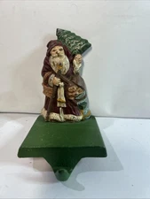 Midwest Of Cannon Falls Cast Iron Christmas Santa Stocking Holder Hanger Vintage