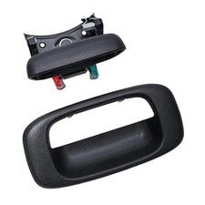 Premium Tailgate Handle Latch and Bezel Trim with Rod Clips, Fits for Black