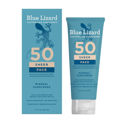 Sheer Face Mineral SPF 50 Sunscreen Lotion, 100% Mineral Formula, Blue Light Pro