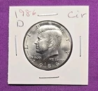 1986 D JFK Half Dollar, Circulated, In Coin Flip! ***FREE SHIPPING *** #wj360