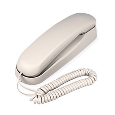 Corded White Wall Phone TelPal Analog Trimline Landline for Seniors Home Use