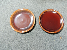 2 Brown Drip 10.25 Plates, USA