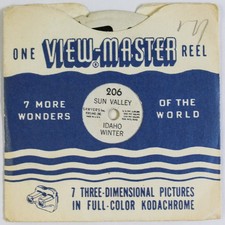 Vintage Sawyer's View-Master 206 Sun Valley Idaho Winter Reel As-Is
