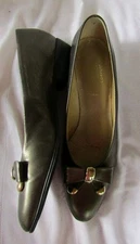 Selby Comfort Flex womens Shoes 10 S  Narrow A Bronze Flats Loafers Leather Bow