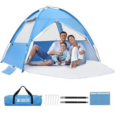 Beach Tent Sun Shelter for 3-4 Person - UPF 50 UV Protection Beach Shade,