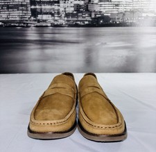 Peter Millar Madison Suede Penny Loafer Light Brown Size 11 Style MA26XF27