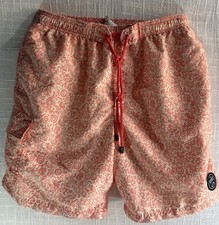 Exist Swim Men  s Trunks XL Orange Draw String Mesh Elastic Waist Flap Pocket