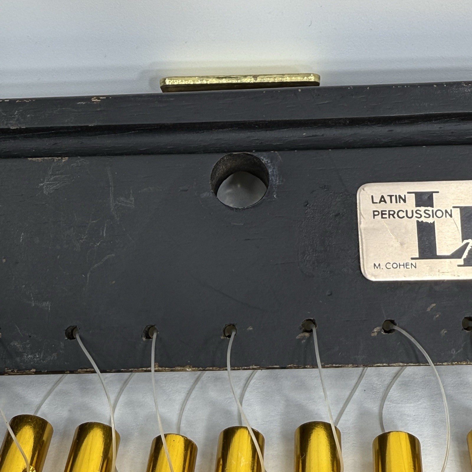 Latin Percussion Single Row 36 Bar Chimes Black & Gold Missing Striker