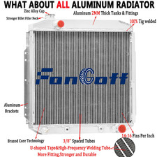 Aluminum 4-row Radiator For 1953-1956 54 Ford F350 F100 Pickup Ford V8 Engine At