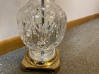 waterford crystal lamp acid etched no shade 27” tall brass base vintage nice ! — photo 10