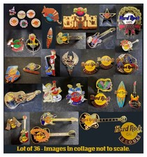 Lot of 36 Vintage Hard Rock Cafe Pins - Ltd. Ed. Closed Locations, Holidays
