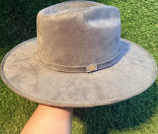 Bullshawn Gray Wide Brim Western Cowboy Hat - Wide Brim Style