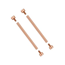 2 + 4 SCREW & TUBE (PINS) IN 27MM WATCH STRAP  ROSE GOLD