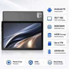 2026 Newest Tablet Android 15 8GB+64GB 10.1 Zoll 8-Core Wifi 6 Netflix 2 …