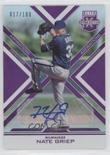 2016 Panini Elite Extra Edition Aspirations Purple /100 Nate Griep #151 Auto y6z