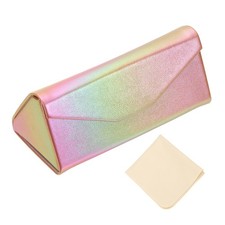 Foldable Glasses Case, Triangle Eyeglasses Case, Gradient Orange