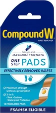 Wart Remover Maximum Strength One Step Pads, 14 Medicated Pads