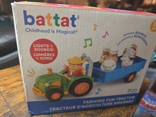 New Farm Tractor Toy Set with Lights Sounds and Cart with Animals Sealed