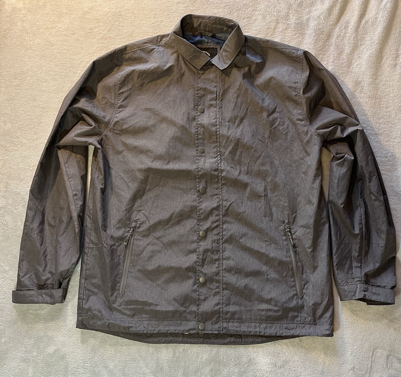 Gramicci Jacket Mens L Grey El Entrenador Windbreaker Canyon Print Lined Zip