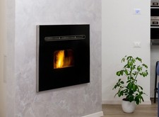 Inserto camino a pellet  Laminox Idro Eolo Air Black Line
