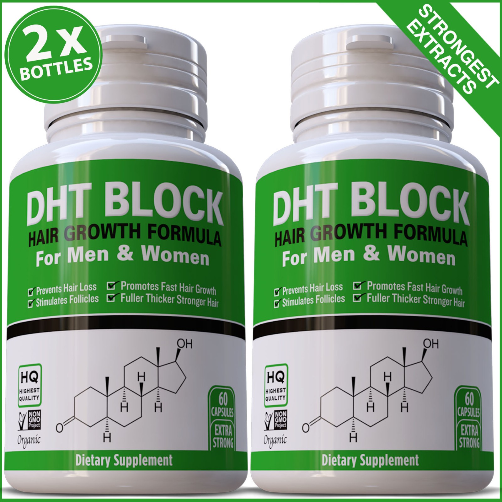 120 X PILLS DHT BLOCKER HERBAL CAPSULES HAIR FAST GROWTH PREVENT LOSS VITAMINS