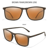 Luxury Square Vintage Polarized Windproof Cycling Sunglasses UV400 Male Eyewear 