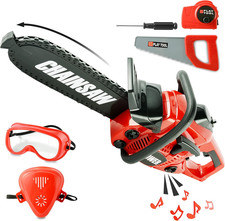 Toy Chainsaw - Chainsaw Toy for Kids Power Tool Set with Realistic Sound, Preten