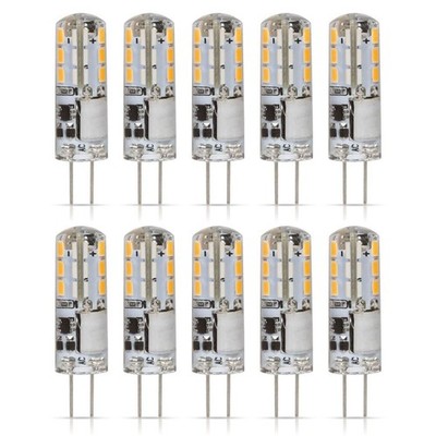 [10 Pack] LED G4 1.1W T3 10W Replacement JC Bi-Pin Base 12V 3000K Soft White