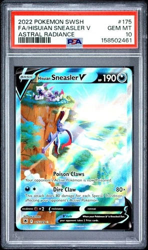 PSA 10 Hisuian Sneasler V 175/189 Astral Radiance Alt Art Pokemon Card Gem Mint