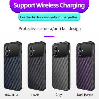 Luxury Business Carbon Fiber Magnetic Rubber Cover Case For Infinix Smart 20