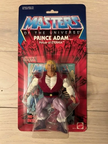 Prince Adam 2000 MOTU Commemorative Series Vintage He-Man Masters MOSC