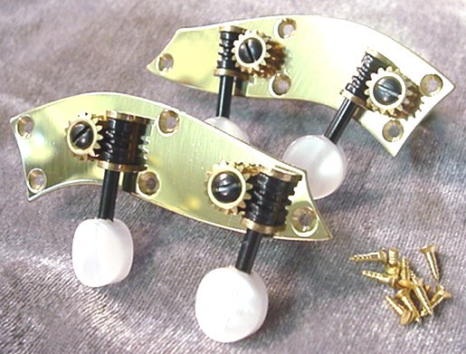 4/4 BRASS VIOLIN MACHINE PEGS easy tune - geared