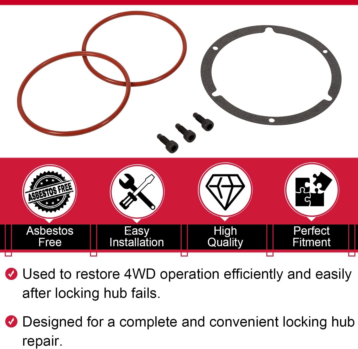 600249 Locking Hub Service Gasket Seal Repair Kit for Ford F250 F350