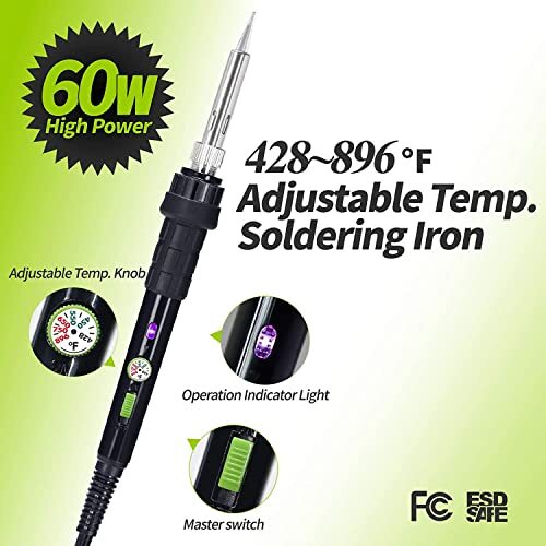YIHUA 928D-III 110W draagbare digitale soldeerbout met temperatuurstabilisatiefunctie en led-display voor het lassen en desolderen van glas-in-loodramen (BE