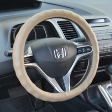 Microfiber Leather Steering Wheel Cover Ergonomic Grip Universal Fit 14.5-15.5