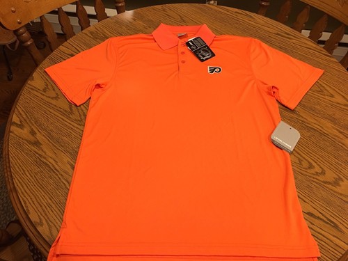 Philadelphia Flyers NHL Men's Omaha Skate Orange Logo Polo Shirt Size Small NWT - Bild 2 von 7