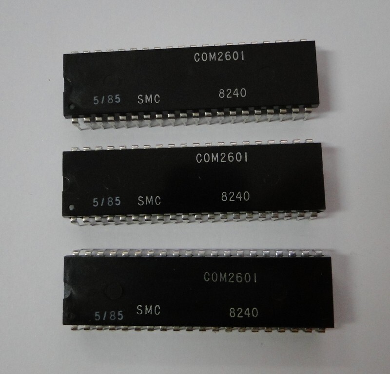 Lot of 3ea. SMC COM2601 IC DIP 40 PIN Used NOS ? From Service Company's Spares