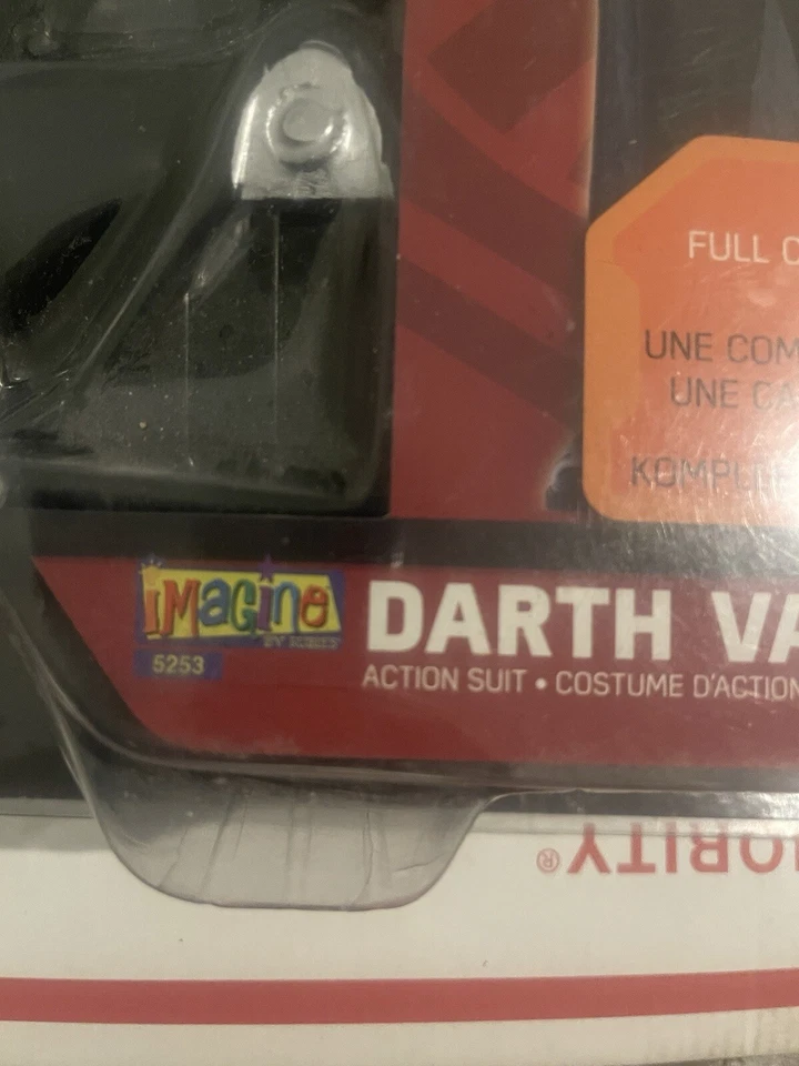 Disney Star Wars Darth Vader Full Costume & Mask 3-Pc Set Suit Size 8-10 Sealed - Image 3 of 4