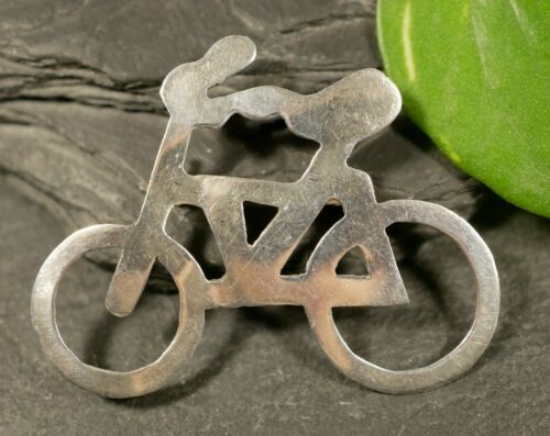 Sportowa broszka ze srebra próby 925 rower osioł drutowy sport rekreacyjny cienka  - Zdjęcie 1 z 11