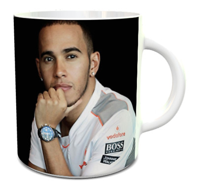 Lewis Hamilton Tasse Keramiktasse mit Zitat von Lewis und Meisterschaftsdaten 