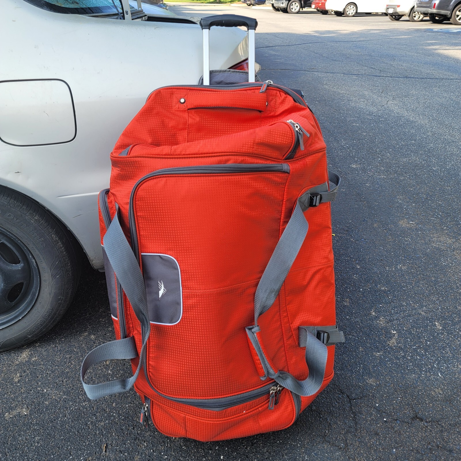 High Sierra Large Hard Back Rolling Duffle Bag 38" Many Compartments