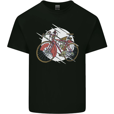 Radfahren Steampunk Fahrrad Radfahrer Herren Baumwolle T-Shirt Tee Oberteil